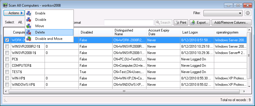Address Tab